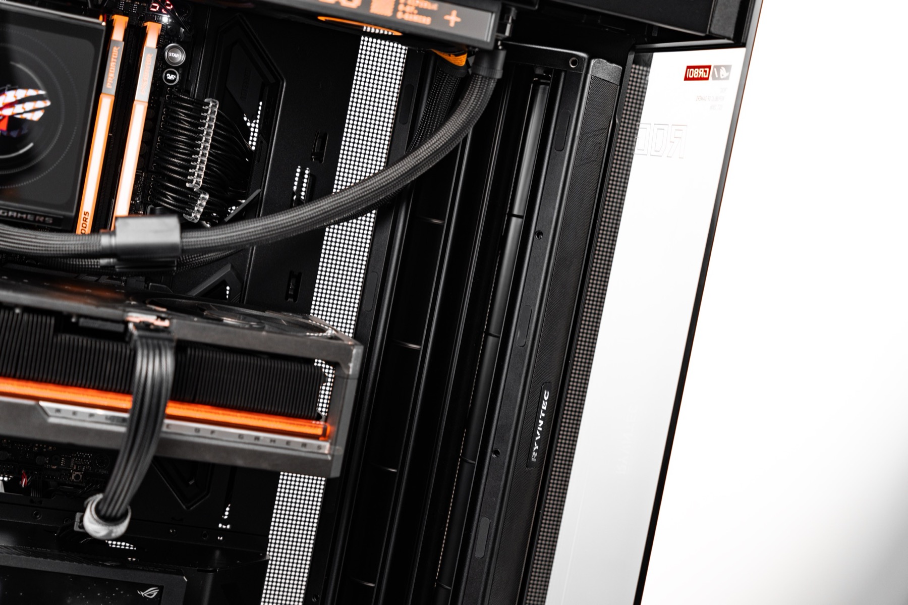 AirJet side installation close-up inside a PC chassis