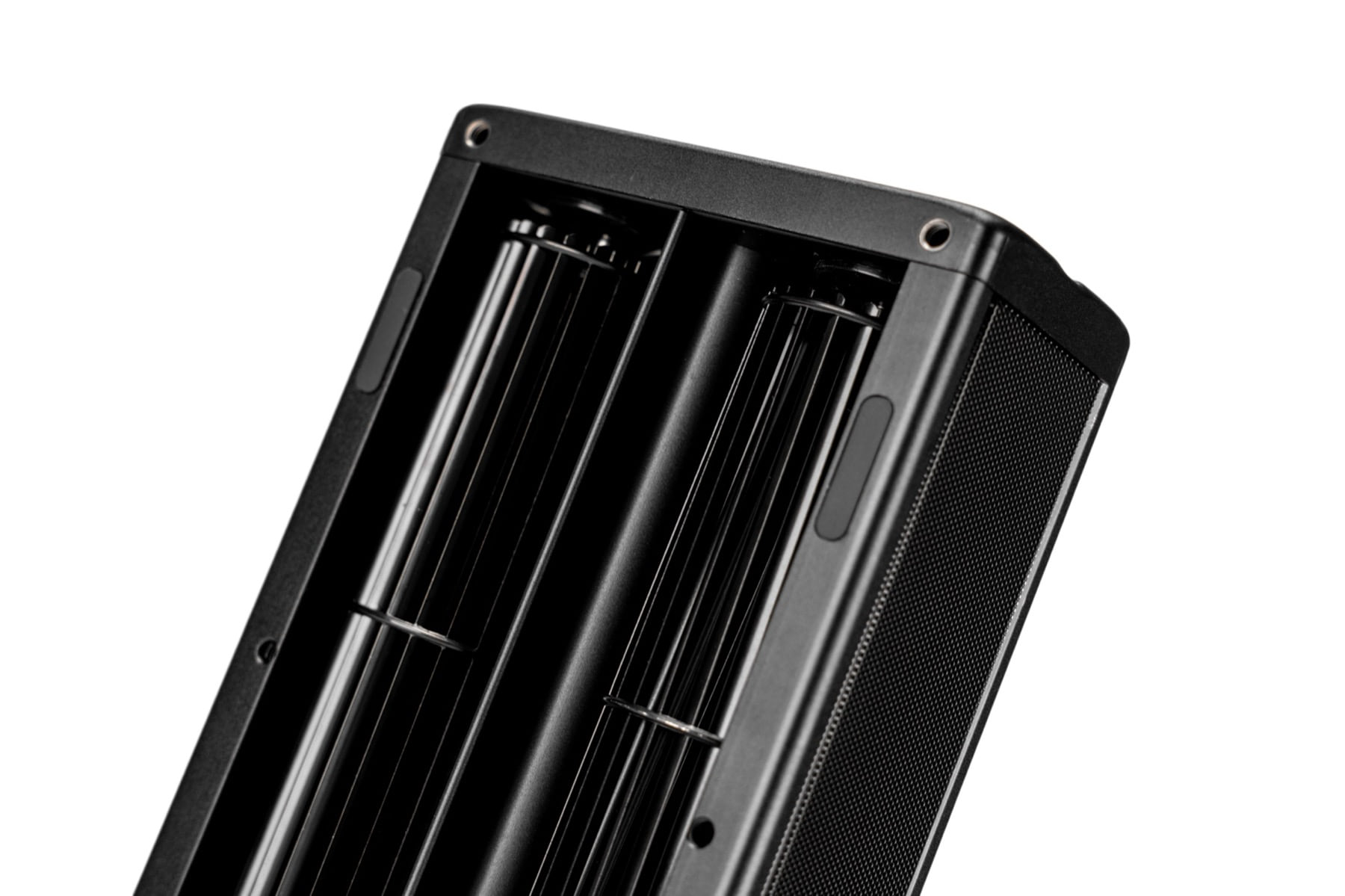 AirJet cross-flow impeller and metal frame close-up