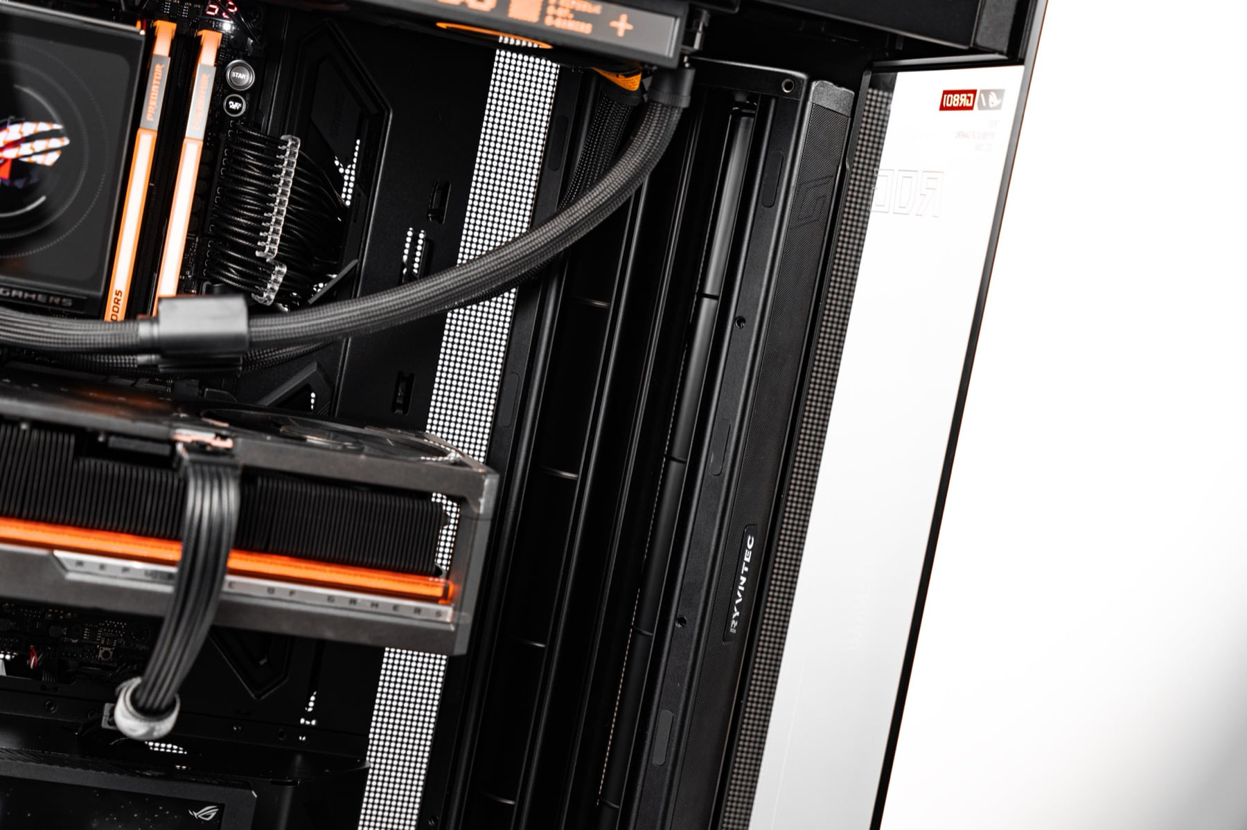 AirJet side installation close-up inside a PC chassis
