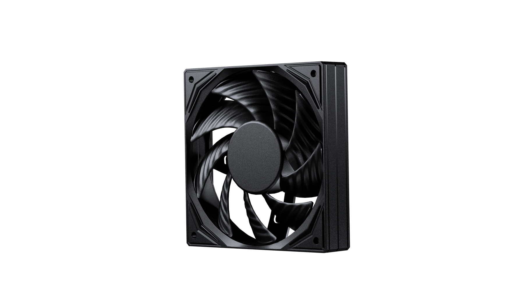 RF120 black fan angled product view